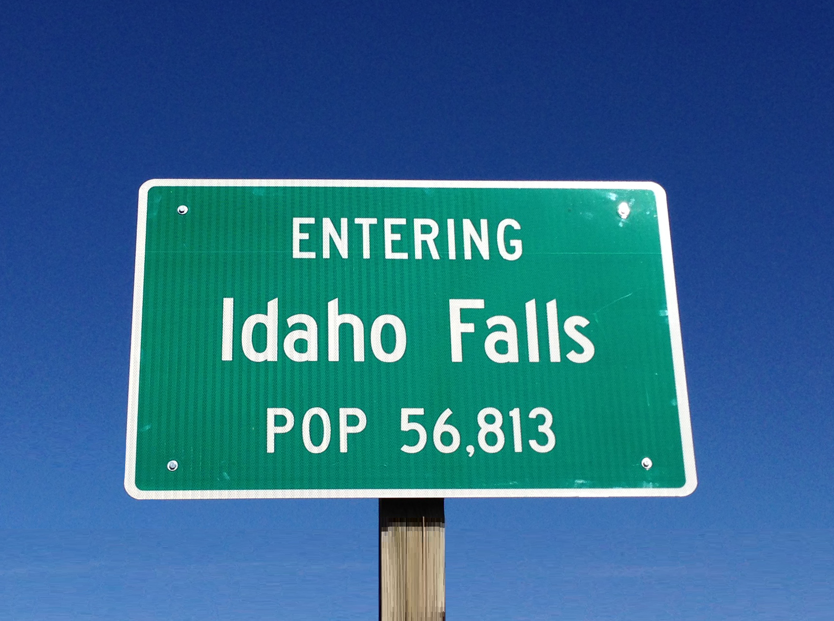 Idaho Falls Population Sign Melaleuca Field